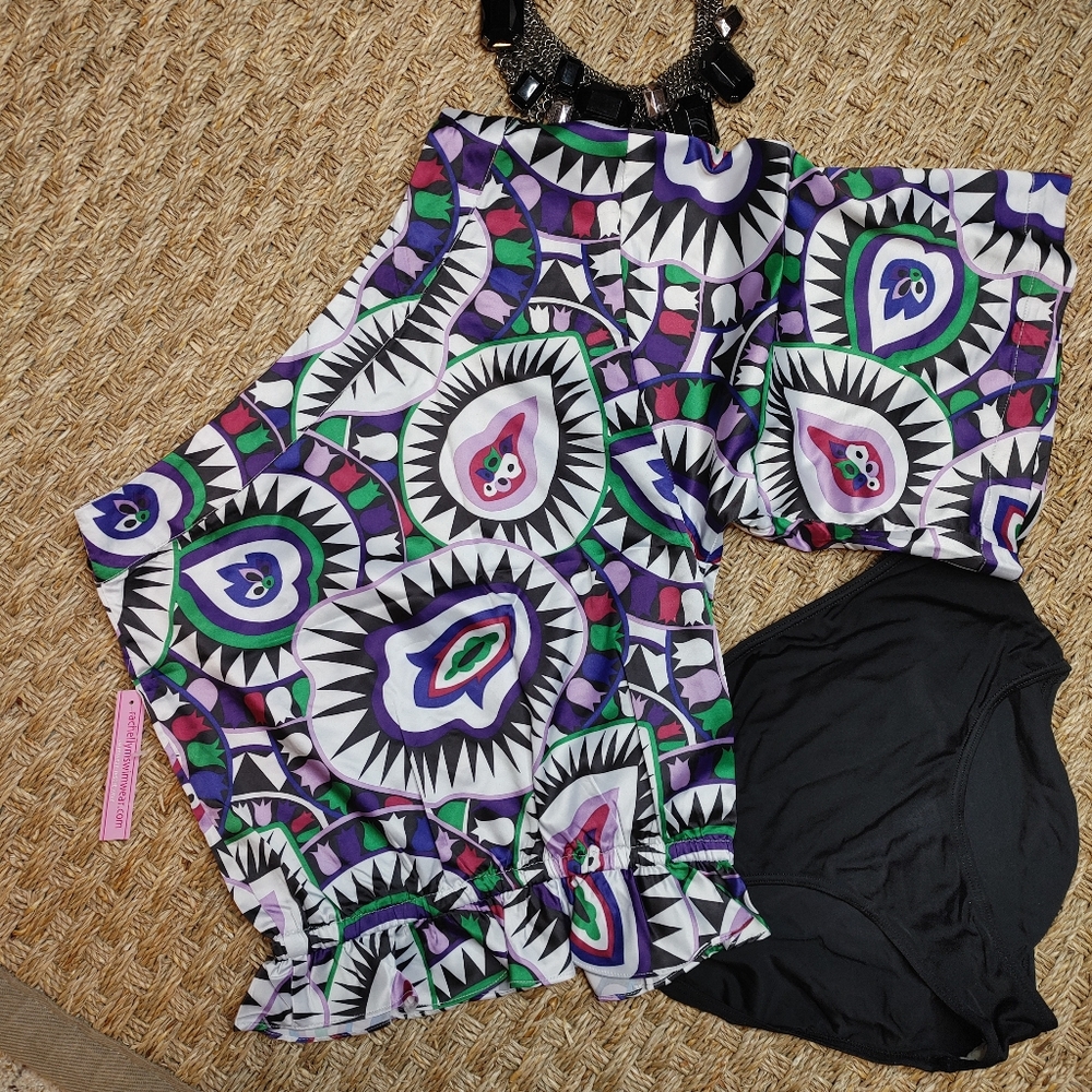 RACHEL LYM CRISTA MOSAIC BEADED COVER UP XS - Picture 7 of 9